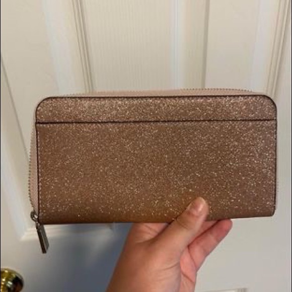 Kate Spade Rose Gold Glitter Wallet - Picture 6 of 8